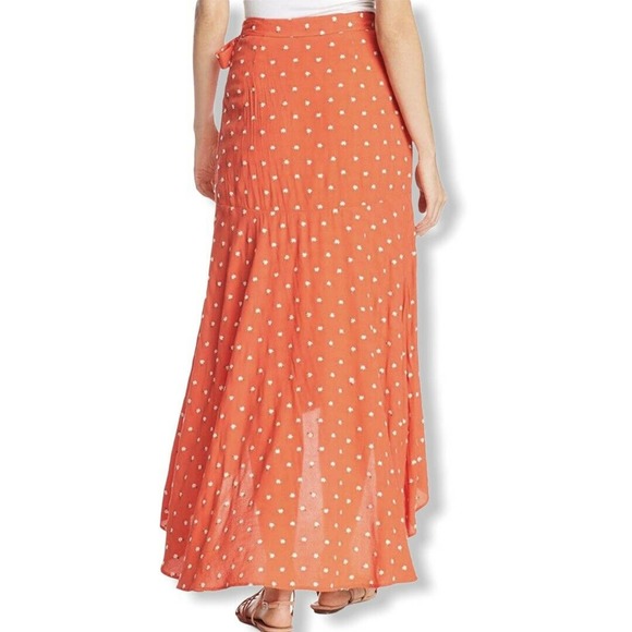 PERSEVERANCE LONDON Red Floral Hi-low Wrap 6 new - Picture 6 of 11